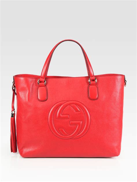 gucci soho medium boston bag red|gucci soho leather tote.